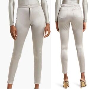 Skims Disco Pants Leggings Size Large Silver